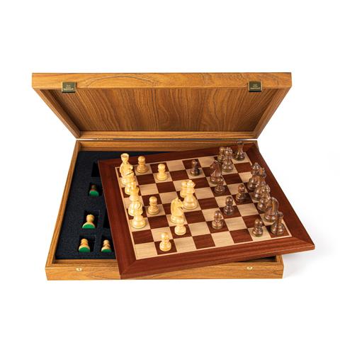 Schachspiel Mahagoni  mit Staunton Figuren, Königshöhe 9,5 cm aus Griechenland, handgefertigt 50 cm x 50 cm Schachspiel Mahagoni  mit Staunton Figuren, Königshöhe 9,5 cm aus Griechenland, handgefertigt 50 cm x 50 cm